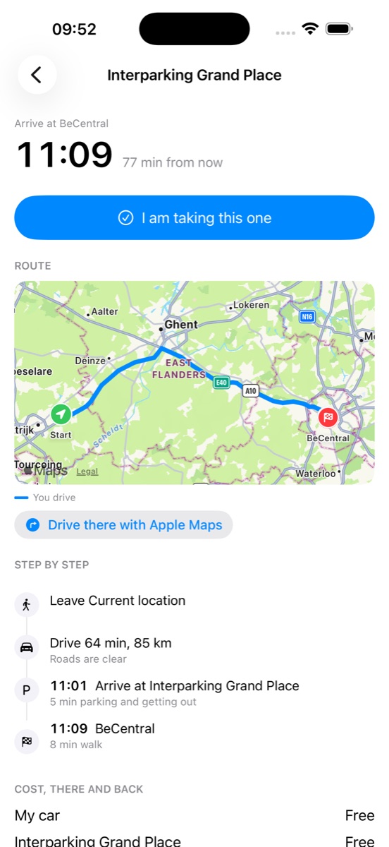 The whole journey, laid out
